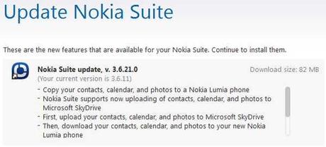 Aggiornamneto Nokia Suite 3.6.21 : Scarica Download