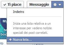 COME INSERIRE UNA PAGINA FACEBOOK IN UNA LISTA DI INTERESSI