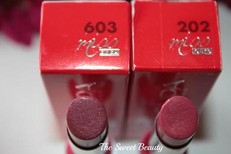 Miss Pupa: lipsticks n. 202 & 603