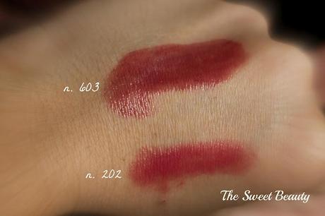 Miss Pupa: lipsticks n. 202 & 603