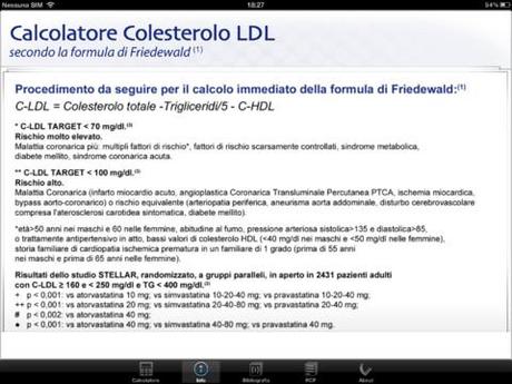 C-LDL calcolatore iOS gratuito per il colesterolo LDL secondo la formula di Friedewald