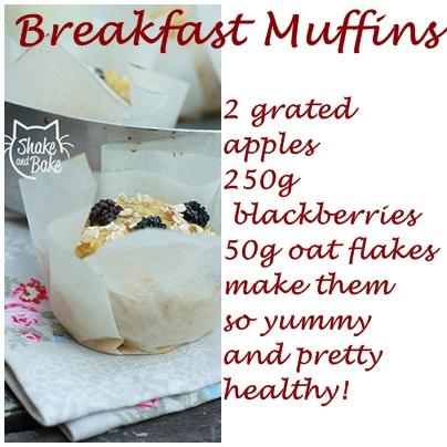 Apple and oat breakfast muffins