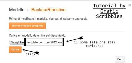 Tutorial: Installare un template made in Grafic Scribbles in Blogger