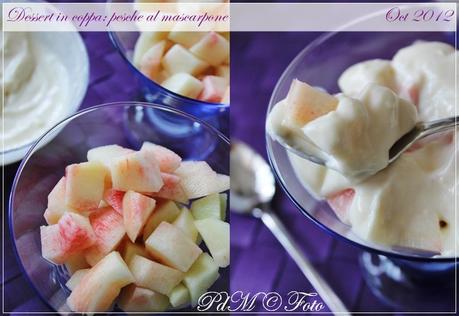 Dessert in coppa: Pesche al Mascarpone