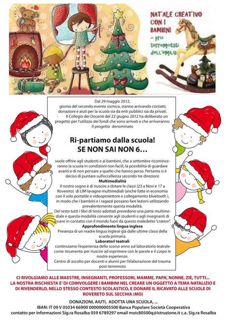 Natale creativo con i figli dei terremotati, per ripartire dalla scuola