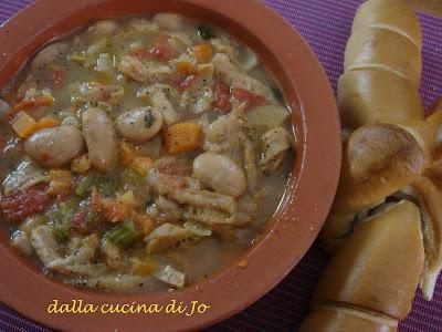 Trippa alla milanese con fagioli bianchi di Spagna