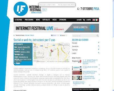 Internet Festival 2012: diretta Streaming, il futuro digitale va “a rete unificata”