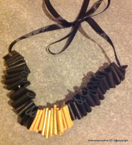 Necklace with leather pieces ... inspired by Muriano Kehiany