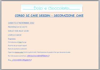 Prossimi Corsi Cake Design