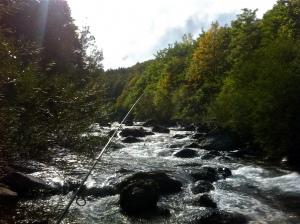 Curve, trote e stivali a idromassaggio sul torrente Aveto