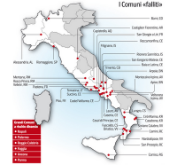 La mappa del dissesto: tutti i Comuni in dissesto finanziario