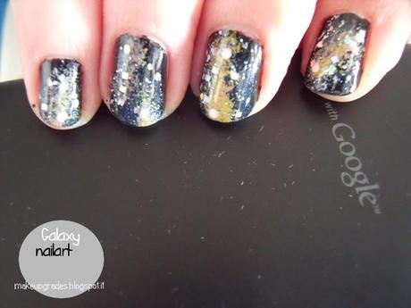 Galaxy/Universe nail art
