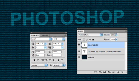 Creiamo un semplice effetto di testo – tutorial photoshop