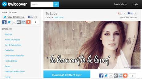 Twitcover - scarica centinaia di copertine per Twitter o creale tu stesso