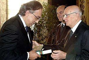 Italiano: Il Presidente Giorgio Napolitano, a ...