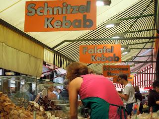 schnitzel, falafel e kebab