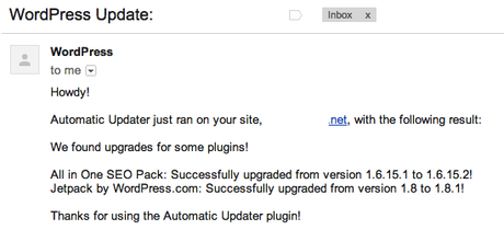 Automatic Updater Aggiornare automaticamente WordPress e plugin : Stop agli hacker !