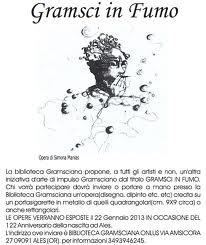 Concorso Gramsci in fumo Presentazioni opere entro il 30 novembre