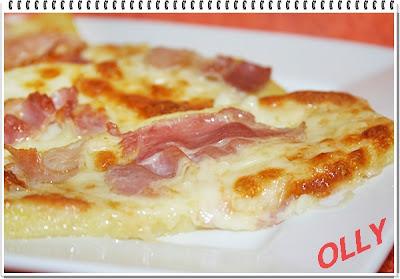 Polenta con scamorza e bacon