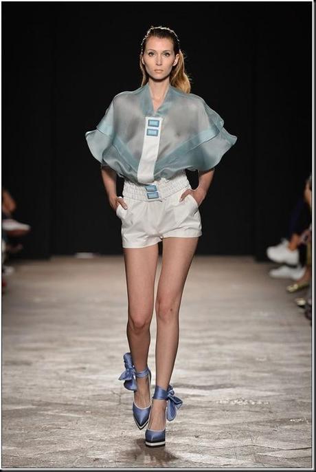 MILAN, ITALY - SEPTEMBER 25:  A model walks the runway at the Sergei Grinko Spring/Summer 2013 fashion show as part of Milan Womenswear Fashion Week on  September 25, 2012 in Milan, Italy.  (Photo by Tullio M. Puglia/Getty Images  for Sergei Grinko)