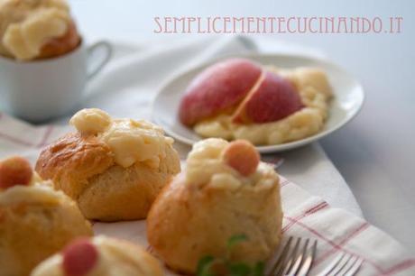 Bocconcini di pan brioche ripieni di crema