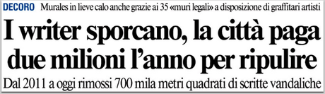 NON CHIAMATELI ARTISTI! SONO DEI VANDALI CHE CI COSTANO 2 MILIONI DI EURO L'ANNO (QUASI 4 MILIARDI DEL VECCHIO CONIO!)