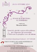 Scrittura al femminile - stage ad ottobre