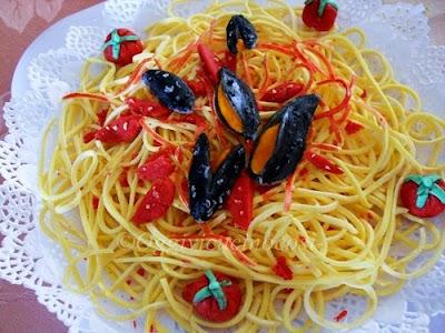 Spaghetti Cozze e pomodorini.