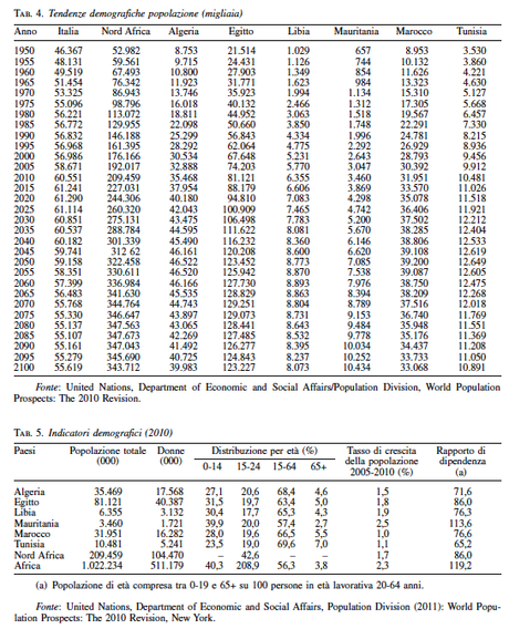 Prospettive demografiche e mercato del lavoro nei paesi dell’Africa mediterranea