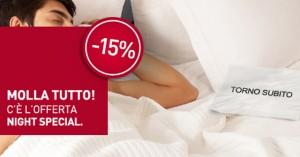 Alitalia: offerta lampo Night Special, sconto 15%