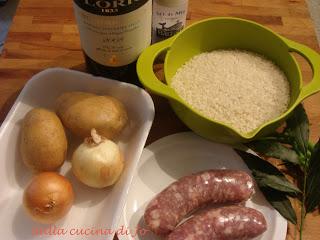 Risotto con patate e salamella mantovana