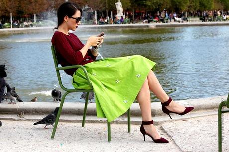 In the Street...Diana...Bordeaux + Acid Green...Paris