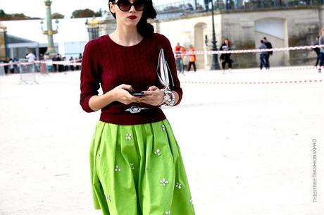 In the Street...Diana...Bordeaux + Acid Green...Paris