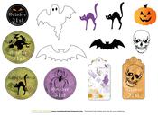 Targhette abbellimenti Halloween tags embellishments