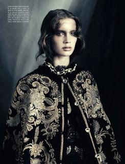 Marine Vacth in Dolce & Gabbana su Vogue Italia