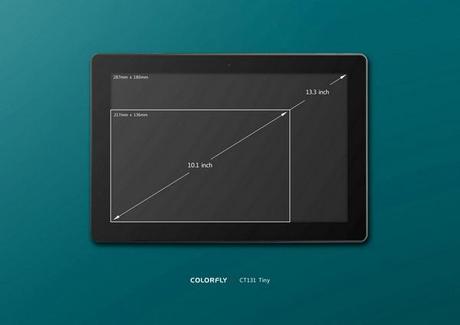 Colorfly CT131 Tiny, un tablet da 13.3 pollici in arrivo dal Paese del Sol Levante