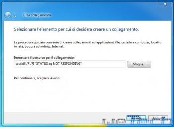 Termina i programmi bloccati con un click su un collegamento sul desktop