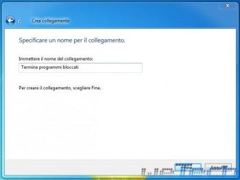 Termina i programmi bloccati con un click su un collegamento sul desktop