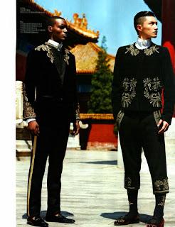 Lenz von Johnston, Corey Baptiste & Wang Rui in Dolce & Gabbana su GQ Style China