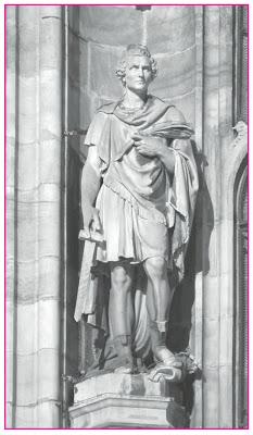 L'effigie di San Donnino sulle guglie del Duomo di Milano