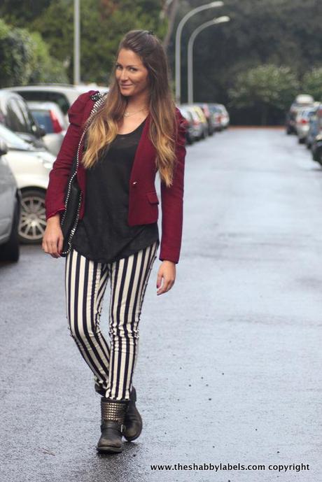 Stripes and Burgundy