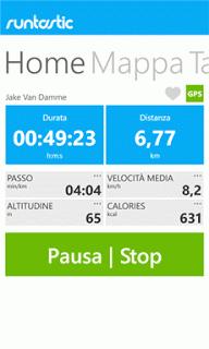 Runtastic, sempre sotto controllo i risultati ottenuti e le calorie bruciate.