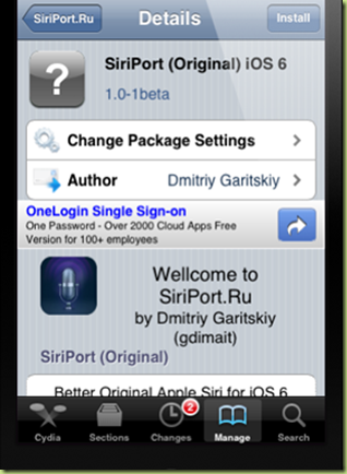 SiriPort original iOS 6 cydia thumb Come installare iOS 6 Siri su iPhone 4