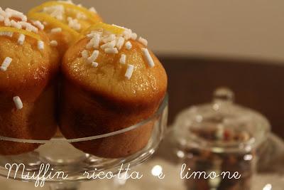 Muffin ricotta e limone : per ringraziare Imma delle sue splendide ricette di dolci e farle i complimenti per la partecipazione del venerdì a Geo