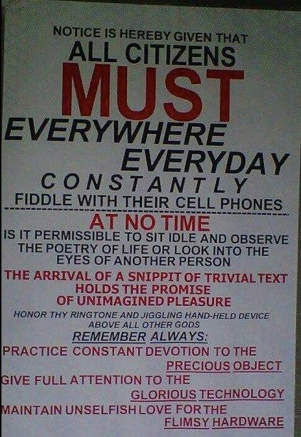 il cellulare, un obbligo morale