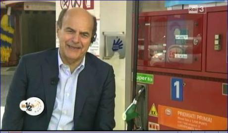 Bersani in diretta su Rai3.. accanto alla ‘pompa di benzina’