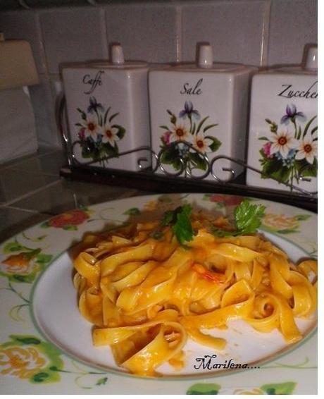 Rifatte: pasta con crema di peperoni