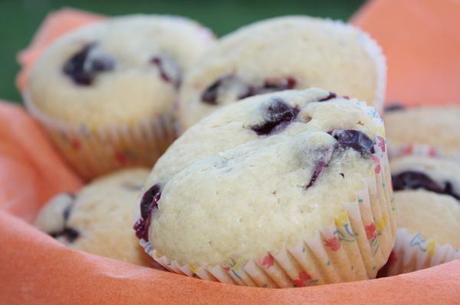 Muffin con farina di farro e uva fragola