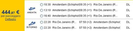Volo Amsterdam-New York-Rio de Janeiro 444 Euro