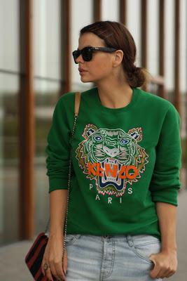 { Trend : Kenzo Tiger Embroidery Sweater }